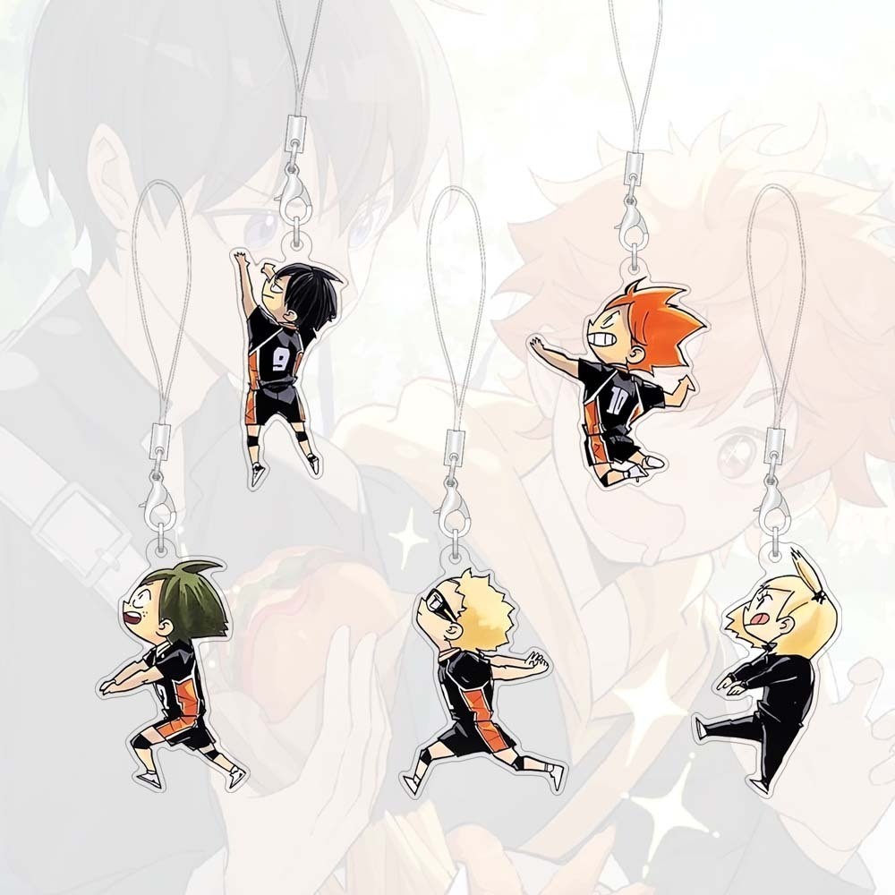 Dây Đeo Điện Thoại Haikyu Q Phiên Bản Hoạt Hình Ngoại Vi Acrylic Mặt Dây Chuyền Túi Quyến Rũ Phụ Kiện Điện Thoại