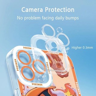 Phim Hoạt Hình Pokemon Pikachu Gengar Eevee Vỏ Cho IPhone 15 14 Plus Pro Max 11 Pro Vỏ Dễ Thương Hợp Thời Trang Anime Silicone TPU Mềm Trong Suốt Vỏ Điện Thoại