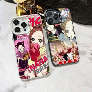 Ốp điện thoại bạc màu NANA Ozaki NANA dùng cho IPhone 11 13 14 15 ProMax 12 PRO 14 15 plus X XR XSMAX 7 8PLUS SE QYJS Ốp Cứng chống rơi Ốp bảo vệ điện thoại TPU HUJE