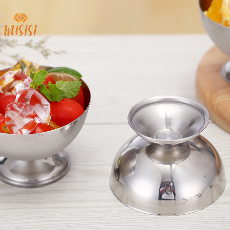 [Wusisi] Cốc Kem Bát Salad Bát Inox Món Tráng Miệng Đĩa Trái Cây Ăn Nhẹ Món Ăn Dự Tiệc Cung Cấp MỚI