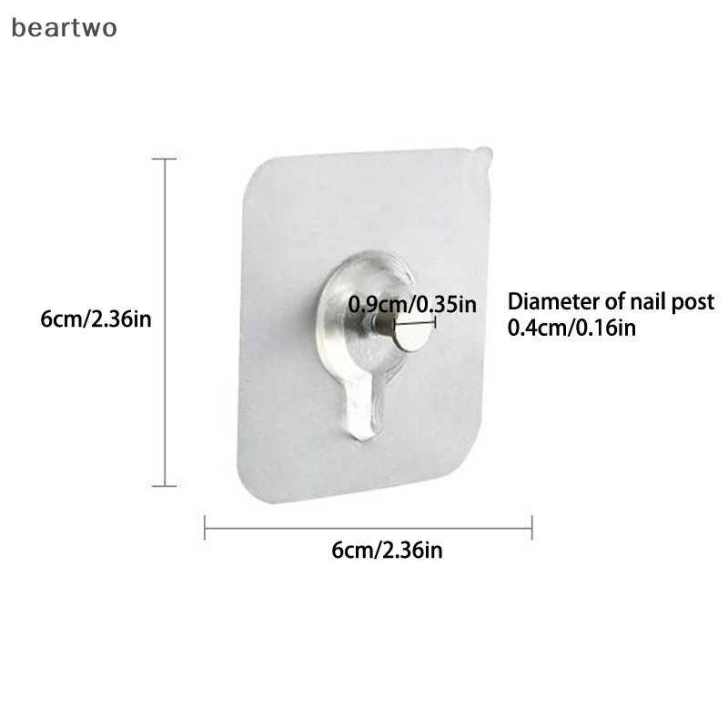 < Beartwo > Móc Dính Chắc Chắn Khung Ảnh Poster Giá Đỡ Đồng Hồ Ảnh Móc Khoan Chống Thấm Nước Nhà Bếp Phòng Tắm Vít Móc Đẹp