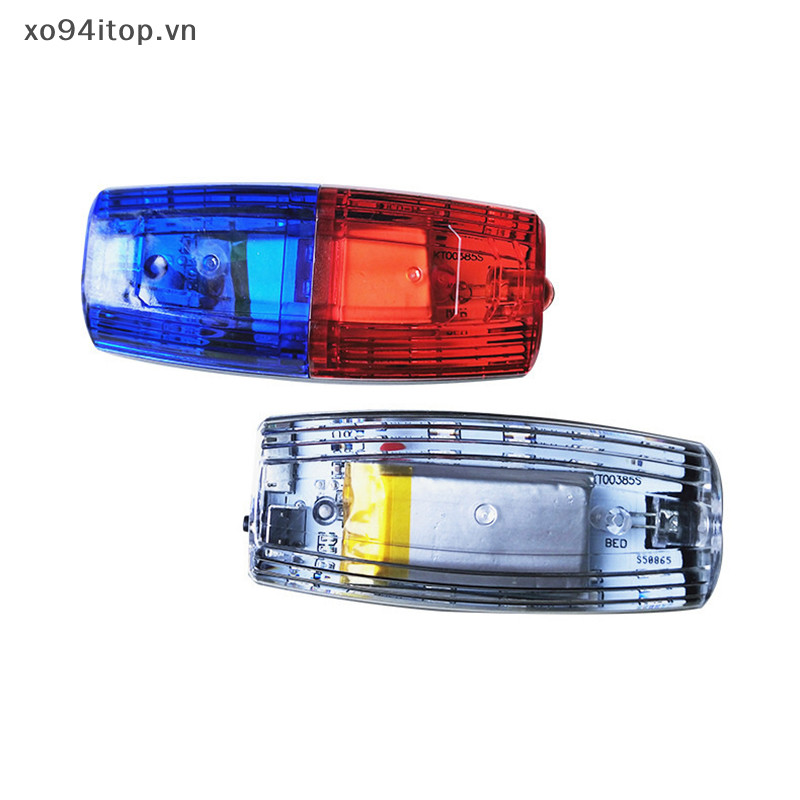 Xoitop Đỏ Xanh Dương LED Vai Cảnh Báo Ánh Sáng Kẹp Vai Đèn Vệ Sinh Nhân Viên An Toàn Tuần Tra Báo Động Đèn Flash Tín Hiệu Nhấp Nháy VN