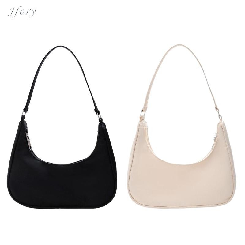 Túi đeo vai Jfory Nylon, Túi mua sắm công sở Satchels dung tích lớn Túi xách nữ Tote Bánh bao Bun