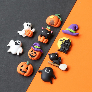 Halloween Series Bí Ngô Phù Thủy Mũ Ma Nhựa Miếng Dán diy Handmade Trang Sức Phụ Kiện Tóc Vỏ Điện Thoại Phụ Kiện