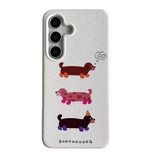 Ốp Mềm Màu Trắng Chó Hoạt Hình Cho Samsung s22 s22plus ultra Girly S23 S23Plus s23fe s24 s24plus s24ultra Ốp điện thoại
