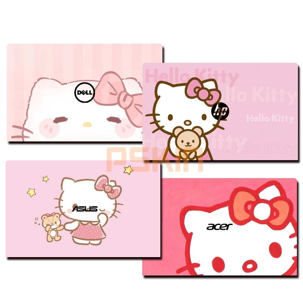 Dán laptop mẫu Hello Kitty cho các loại máy Macbook, Dell, Hp, Sony ...
