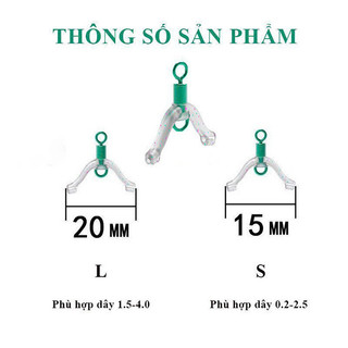 Chia Thẻo Silicon Chống Rối Dây Câu Kèm Khóa 9 (2 Chia)