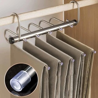 [Còn hàng] Móc treo quần ma thuật HABITATCO, Giá treo quần gấp đa chức năng tiết kiệm không gian, Móc treo liền mạch 5 / 9 lớp Móc sắp xếp tủ quần áo