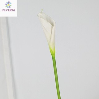 Cành hoa rum cuốn từ hoa cao su cao 50 cm, thân trắng không kèm lá chiều dài bông 10 cm