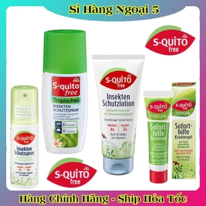 Thanh lăn,xịt chống muỗi, kem bôi côn trùng đốt và gel bôi muỗi đốt Squito Free cho bé từ sơ sinh của Đức- Da
