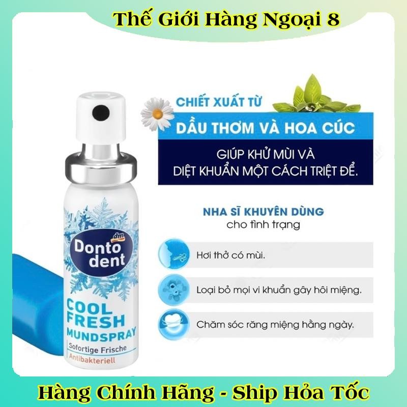 [DATE MỚI] XỊT THƠM MIỆNG KHÁNG KHUẨN DONTODENT CỦA ĐỨC
