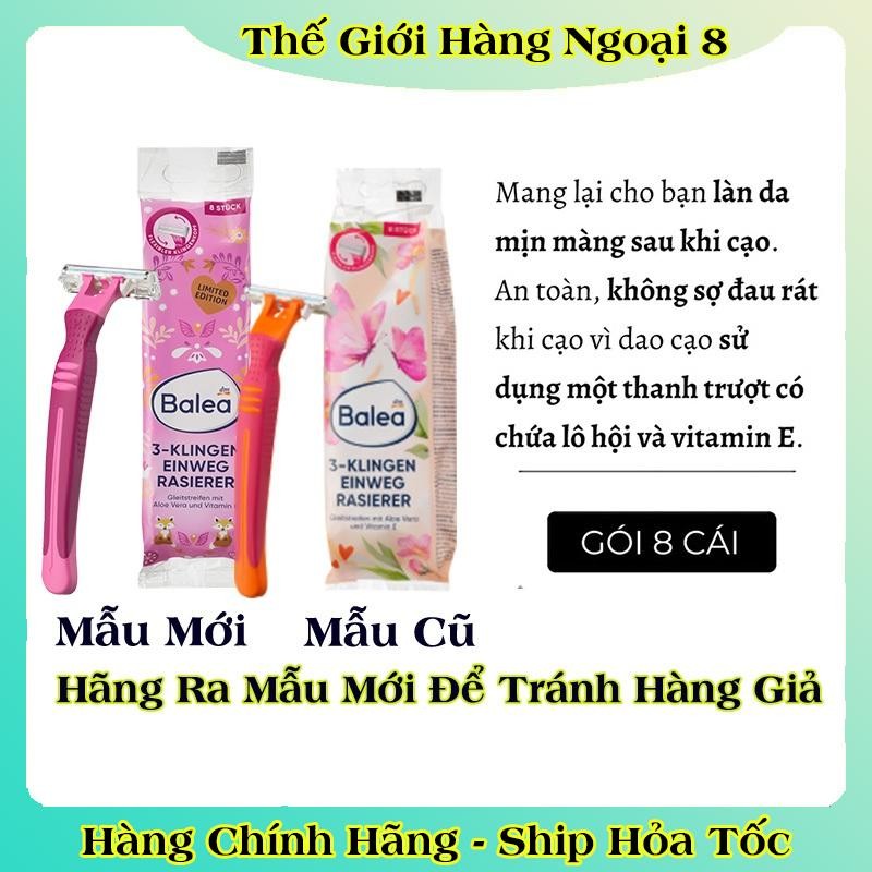 [CÓ CHE TÊN] Dao cạo Balea 2 và 3 lưỡi kép dùng cạo lông body & Bikini đầu xoay linh hoạt của Đức- Mẫu mới Đủ Bill