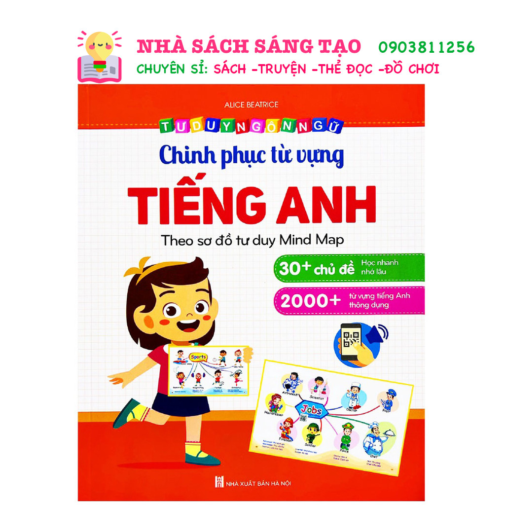 Ảnh Sách - Mindmap Chinh phục từ vựng Tiếng Anh theo sơ đồ tư duy Mind map cho bé Đánh vần tập viết 1