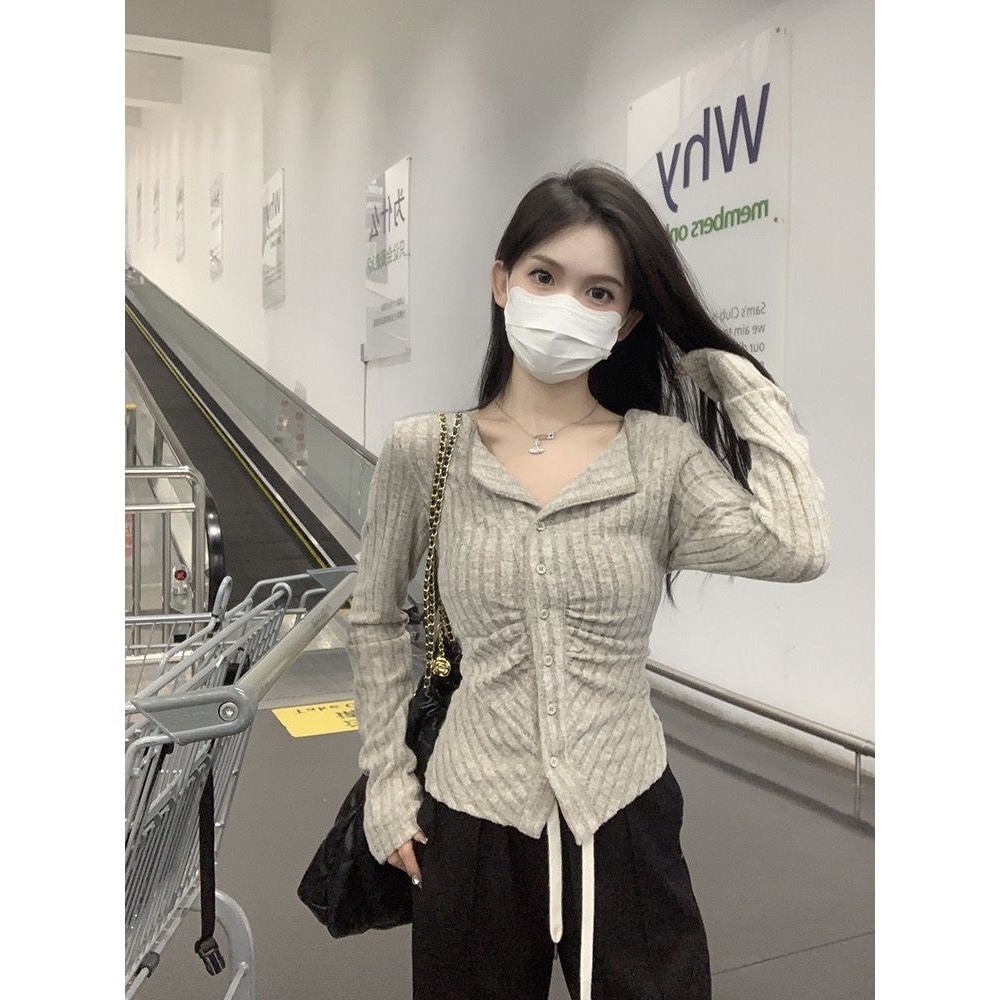 (HÀNG QCCC - TẶNG KÈM ĐAI CỔ) Áo sơ mi tay dài thiết kế phối đai cổ dành cho nữ hàng hottrend XIMIMI SP464