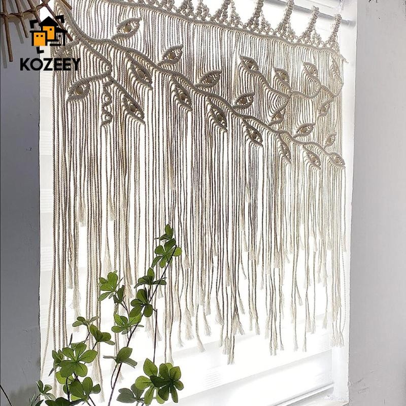 Kozeey Macrame Rèm Treo Tường Handmade Boho Tấm Thảm Tường Macrame ...
