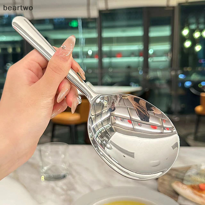 < Beartwo > Chốt Inox Để Phục Vụ Súp Cơm Thìa Phục Vụ Lỗ Thoát Nước Tay Cầm Cách Nhiệt Dụng Cụ Nhà Bếp Để Sử Dụng Hàng Ngày Đẹp