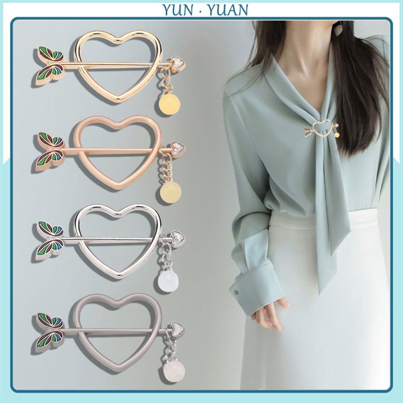Bướm Cổ Nút Áo Sơ Mi Áo Thun Hem Đa Năng Góc Khóa Eo Eo Trang Trí Cố Định Cá Tính Khăn Nút