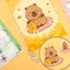 TUYỆT VỜI 6 Miếng Dán Tên Capybara, Nhãn Viết Tay Thẻ Đánh Dấu Giấy Dán Ghi Chú, Phim Hoạt Hình Tự Dính DIY Văn Phòng Phẩm Dán Đồ Dùng Học Tập