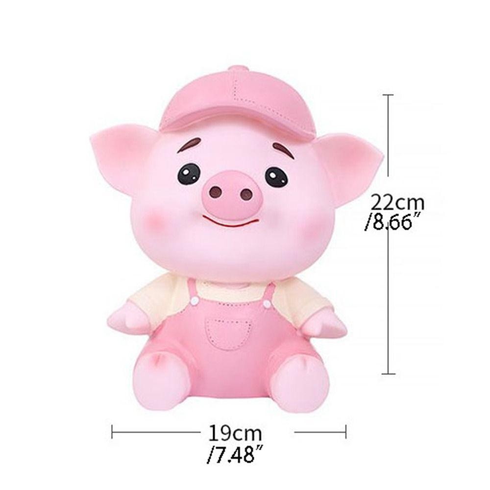 DONOVANQQ Heo Tiết Kiệm Có Thể, Chống Rơi Động Vật Dễ Thương Heo Đất, Đa Năng Dung Tích Lớn Hoạt Hình Hoạt Hình Heo Đất Máy Tính Để Bàn