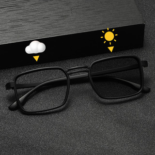 2in1 Vuông Photochromic Chống Bức Xạ Kính Dành Cho Nữ Chống Ánh Sáng Xanh Kính Mắt Khung Ống Kính Có Thể Thay Thế Kính Mắt Sắc Thái