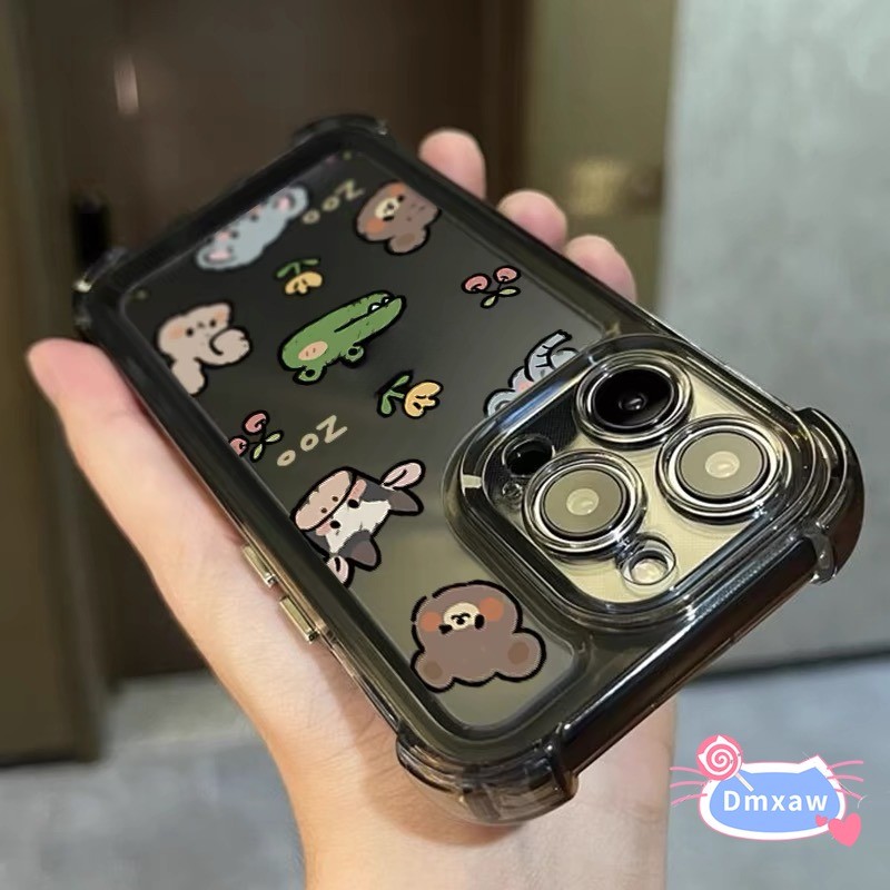 Vỏ động vật hoạt hình cho Google Pixel 11 10 10A 9A 9 Pro XL 8 Pro 8A 7 Pro 7A 6 Pro 6A 5G 4G Vỏ điện thoại Vỏ chống sốc bốn mặt ngộ nghĩnh