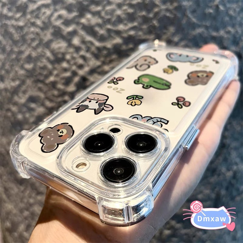 Vỏ động vật hoạt hình cho Google Pixel 11 10 10A 9A 9 Pro XL 8 Pro 8A 7 Pro 7A 6 Pro 6A 5G 4G Vỏ điện thoại Vỏ chống sốc bốn mặt ngộ nghĩnh