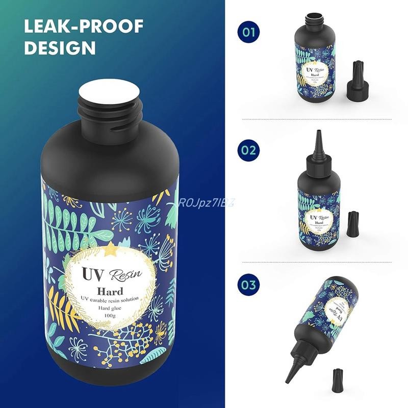 Nhựa UV - 100G Pha Lê Loại Cứng Keo UV Chữa Nhựa Epoxy Để Làm Đồ Trang Sức DIY, Trang Trí Thủ Công Chống Trầy Xước