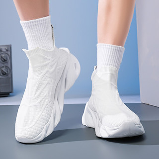 36-46 Kích Thước Còn Hàng Size Lớn Giày Nữ Flyknit Slip-On Giày Đế Dày Lưỡi Chạy Bộ Unisex Thể Thao Giày Miễn Phí Vận Chuyển
