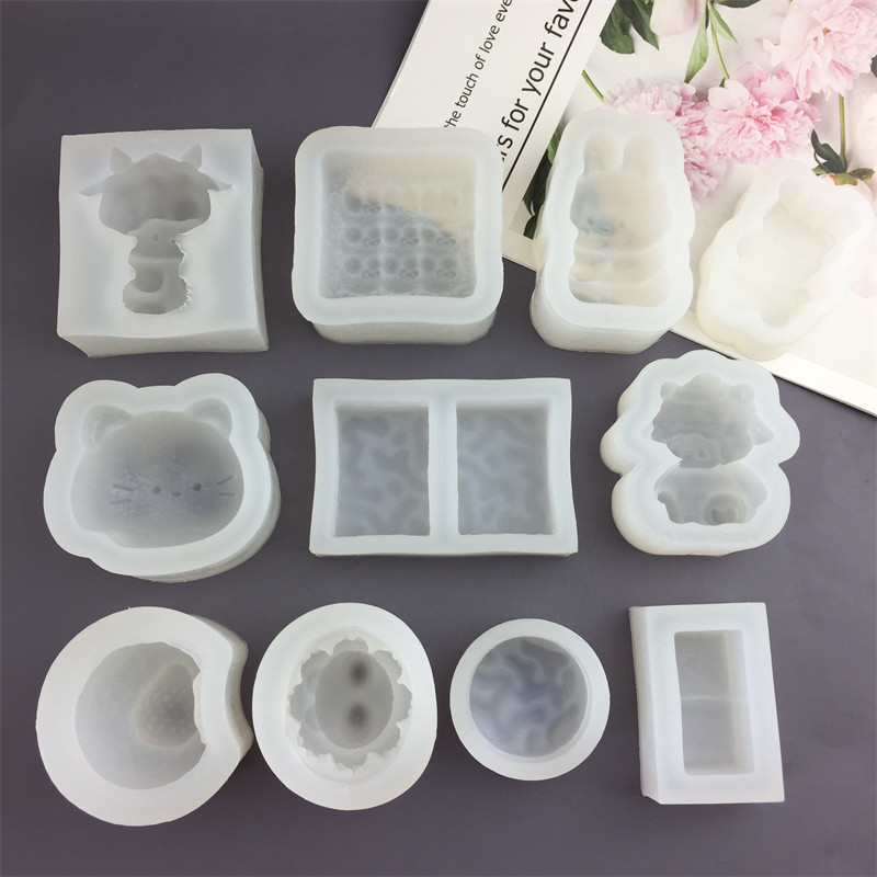 Kem Mèo Tiếng Anh Muffin Dâu Vỏ Sữa Mô Hình Khuôn Silicon Mochi Đồ Chơi Handmade Hương Liệu Thạch Cao Nến Socola Làm Bánh DIY Nướng