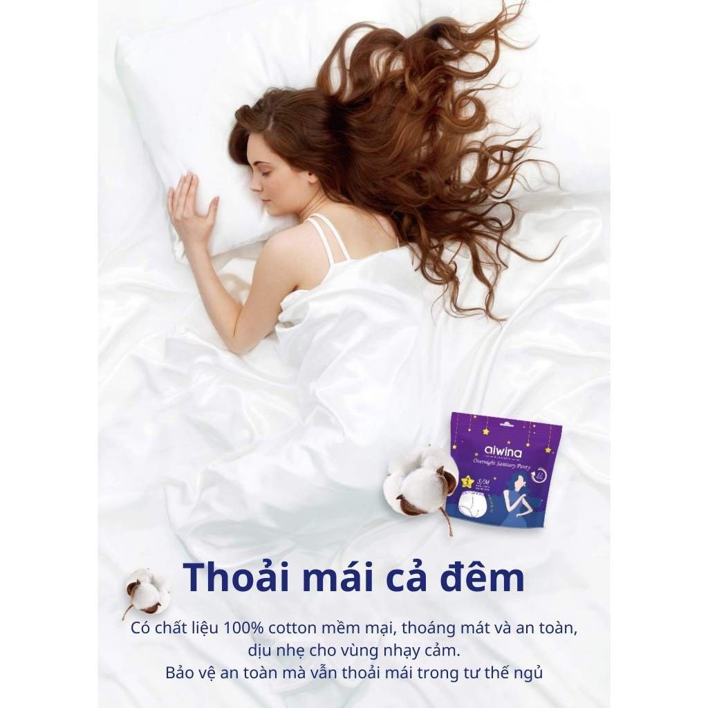 Combo 2 Băng Vệ Sinh Quần Aiwina Ngày Và Đêm Size S/M - L/XL gói 3 miếng