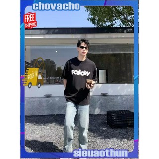 Áo thun Stee Cổ tròn in FOLLOW & C Localbrand ICVCVNI Unisex Cotton