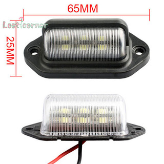 [Lostcorner] 1Pc Chống Nước 6 Đèn LED 12V Biển Số Xe Thuyền Xe Tải Trailer Đèn Bước [Mới]
