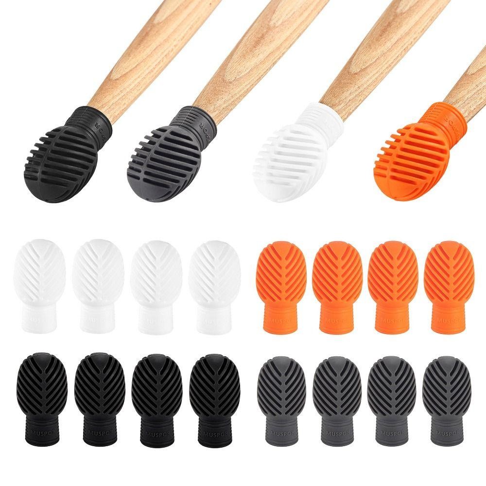Đầu gậy trống ODAKA, Đầu thực hành cần trống im lặng bằng silicon, 2 chiếc giảm chấn Tắt tiếng Phụ kiện gõ cho người mới bắt đầu