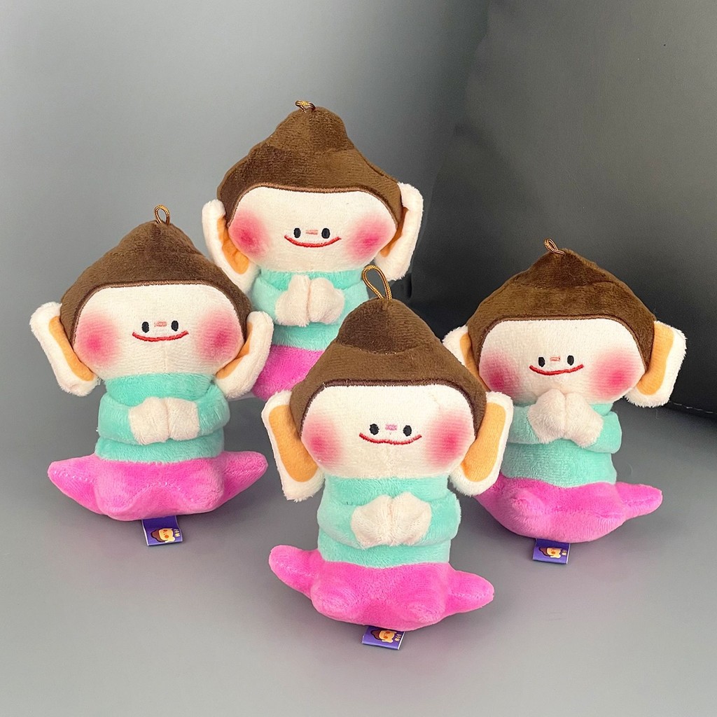 Đồ chơi bông búp bê Phật nhỏ Kawaii, móc khóa mặt dây chuyền, trang trí túi, quà tặng sinh nhật