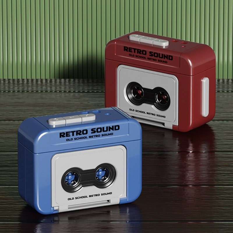 Treeling Vintage Look Mini Tape Recorders Âm Nhạc Móc Khóa Người Chơi Hoàn Hảo Cho Người Yêu Retro Giải Trí