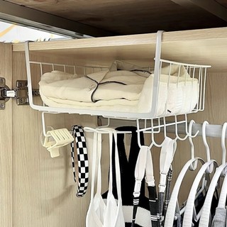 Giỏ treo dưới vách ngăn tủ quần áo, giá bếp, giỏ đựng đồ nhiều lớp để bàn văn phòng ALINE