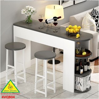 Quầy bar mini gỗ MDF 4VQB04 ( Không ghế ) - NỘI THẤT LẮP RÁP VIENDONGADV