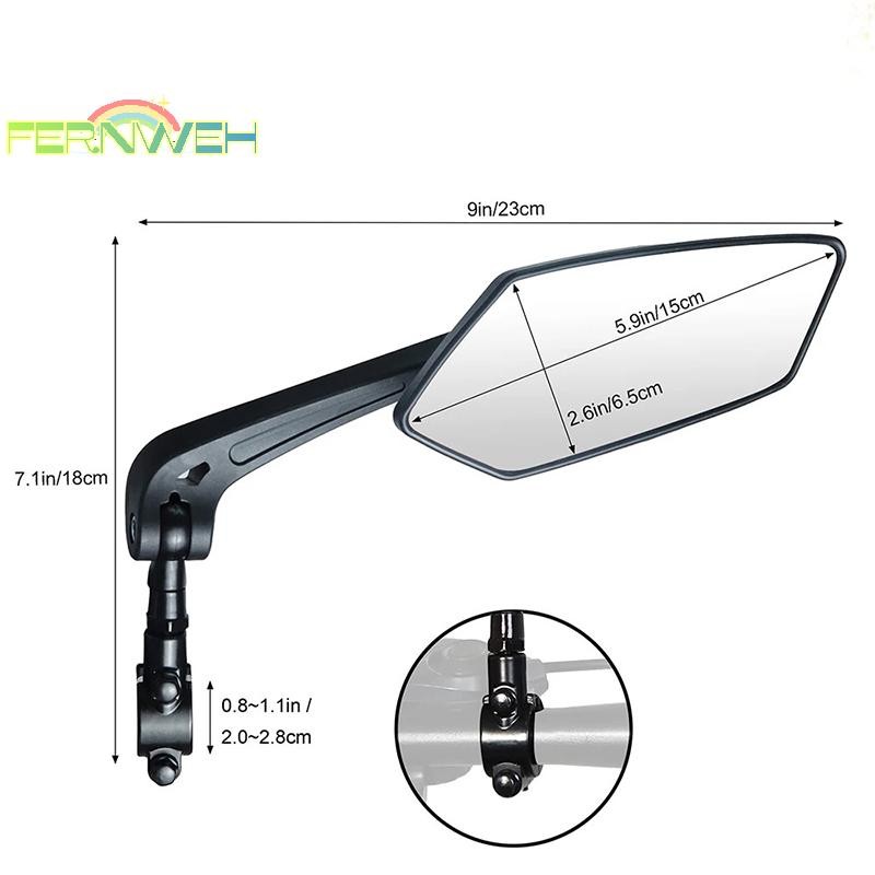 [Fernweh] Gương chiếu hậu xe đạp leo núi Gương chiếu hậu xe đạp điện Gương phẳng có thể điều chỉnh 360 độ Gương phản quang lùi Phụ kiện đi xe đạp [MỚI]