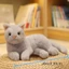 YOLOGO Sang Trọng Mèo Con, Đồ Chơi Sang Trọng Mèo Đen Sáng Tạo Lông Tơ, Động Vật Nhồi Bông Như Thật Mềm Mại Anh Lông Ngắn Búp Bê Mèo Sinh Nhật Quà Tặng Tiệc Giáng Sinh