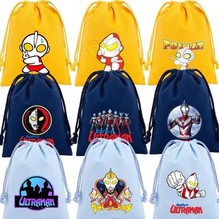 Túi dây rút Ultraman túi lưu trữ hoạt hình túi quà tặng túi vải sang trọng