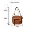 Túi đeo vai CHEESELY, Túi xách vuông nhỏ vải nhung đa năng, Phụ kiện du lịch Dây kéo nhiều lớp dành cho nữ