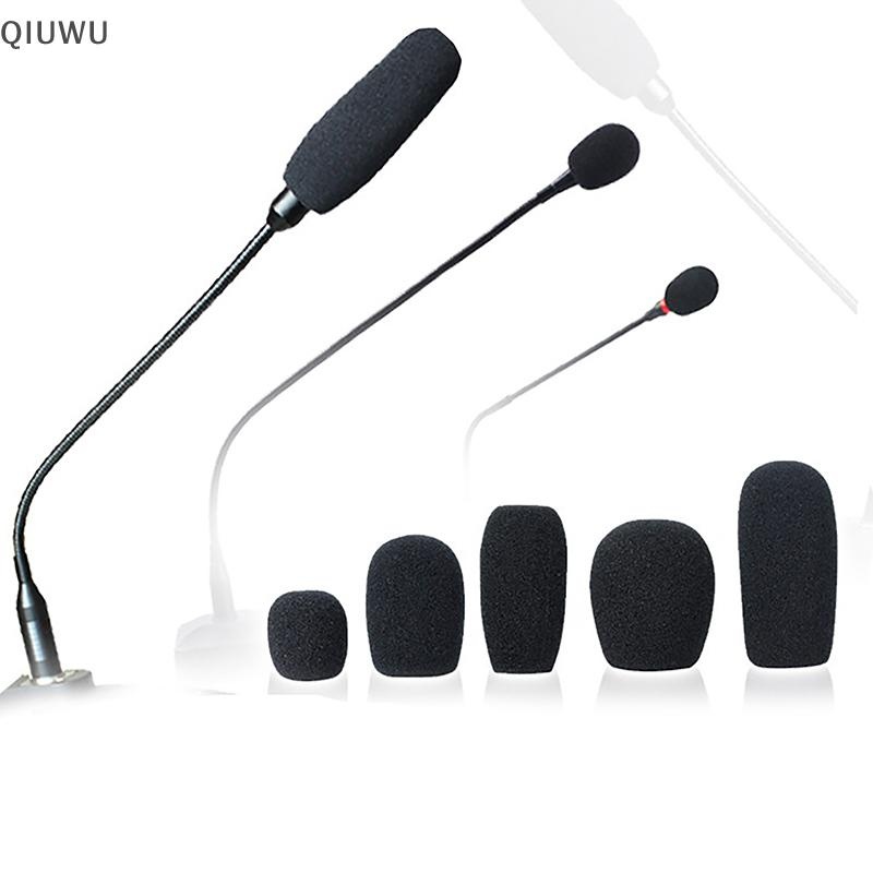 Qiuwu 5 Chiếc Tai Nghe Xốp Mic Cover Micro Kính Chắn Gió Tai Nghe Xốp Đen Micro Bộ Chuyên Dụng Thay Thế Tai Nghe.