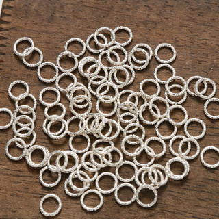 8mm Nhẫn tròn nhỏ màu bạc hợp kim, vòng kín DIY, móc khóa handmade, vòng kết nối, vòng treo, vật liệu bán buôn