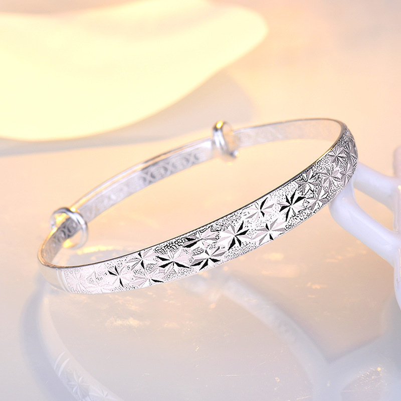 925sterling Bạc Nguyên Bản Lãng Mạn Gypsophila Ngôi Sao Lắc Tay Nữ Vòng Tay Trang Sức Thời Trang