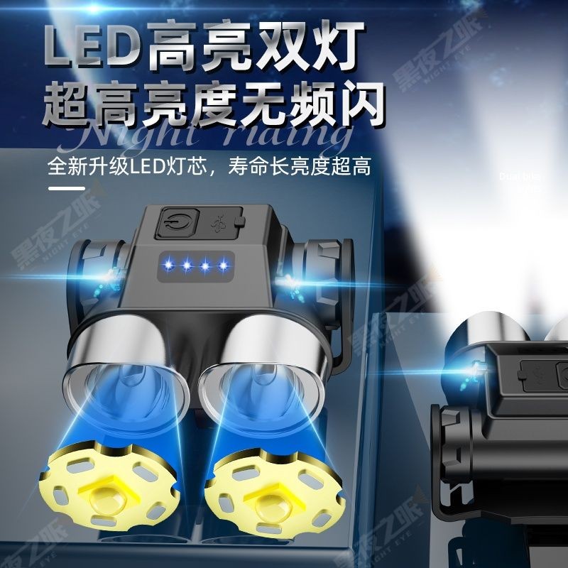 Đèn Xe Đạp Đèn Pha Đi Đêm Đèn Pin Mạnh usb Sạc Ngoài Trời Phong Cách Mới Nhiều Màu Sắc Sinh Viên Núi Đa Năng Ánh Sáng