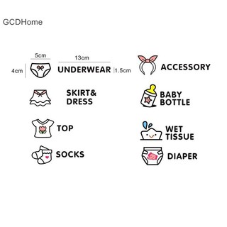 Gcdhome Quần Áo Bé Dán Trang Trí Nhà Tủ Quần Áo Miếng Dán Decal Phòng Ngủ Phân Loại Hoạt Hình Dán HOT