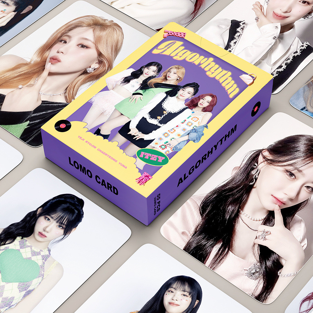 55 Chiếc ITZY GOLD Lomo Cards Algorhythm Album Photocards Lia Yuna Yeji Ryujin Chaeryeong Bưu Thiếp YM