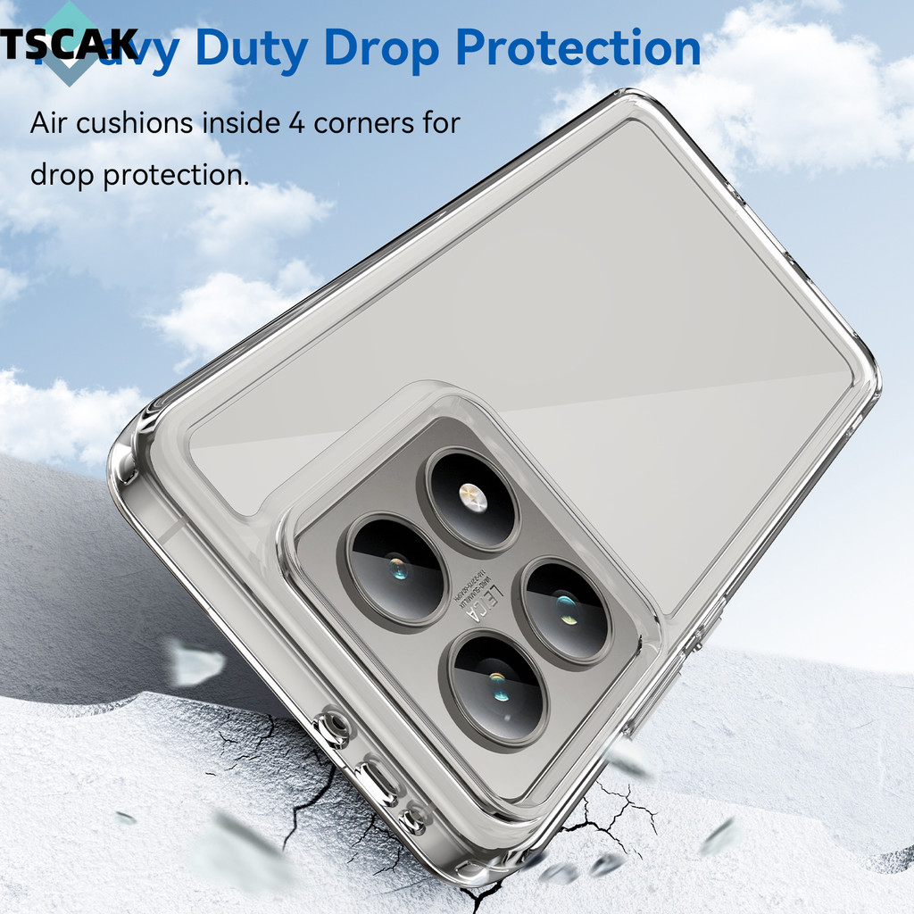 Ốp Điện Thoại Nhiều Màu Sắc Cho Xiaomi 14 14T 13 13T Pro 14 Ultra 14 Civi Poco F6 X6 M6 Pro Ốp Điện Thoại Trong Suốt Chống Sốc Cho Ốp Lưng Trong Suốt Nhiều Màu Sắc