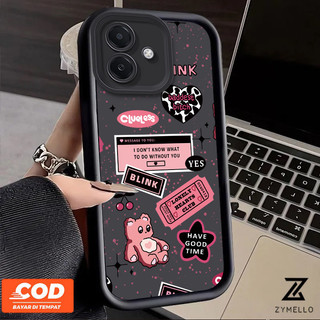 Ốp Điện Thoại OPPO A3X A3 PRO A5 PRO A80 A60 A79 A38 A18 A17 A57 2022 4G A78 A58 A7 A5S A12 Ốp Điện Thoại TPU Chống Sốc Gấu Nhãn Hồng