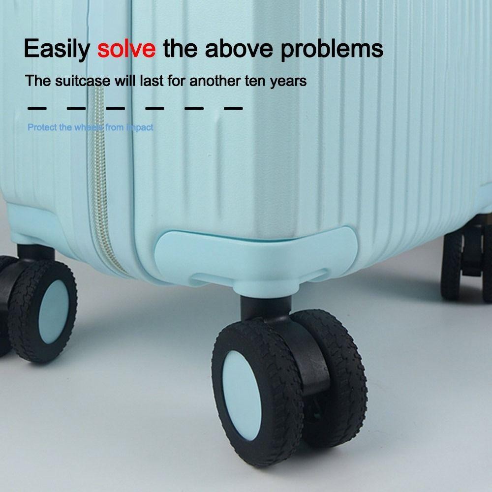 CPINCP 8 chiếc vỏ bảo vệ bánh xe vali, giảm tiếng ồn, chống mài mòn, đa năng cho vali du lịch